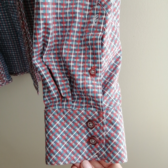Robert Graham Men's Classic Fit Button Up Red and Blue Checkered XL - Picture 3 of 16